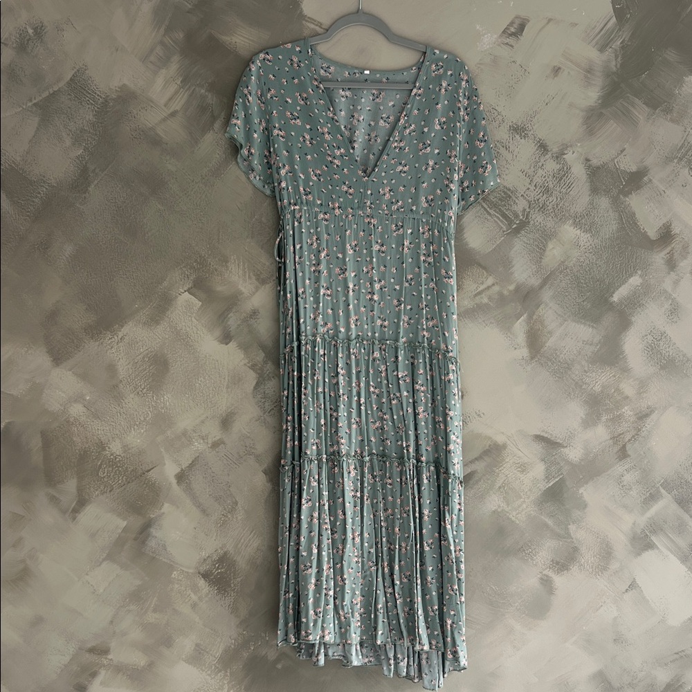 Floral Green Dress